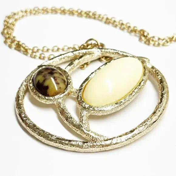 Sarah Coventry Desert Flower 1974 Vintage Pendant Necklace in box - Picture 4 of 8